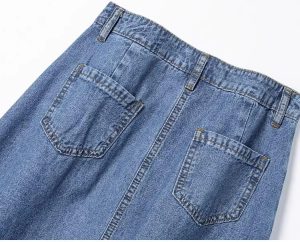 Denim ​​ Skirt in Summer, Casual and Waisted ice Silk