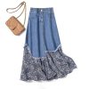 Denim ​​ Skirt in Summer, Casual and Waisted ice Silk