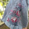Ukrainian Vyshyvanka Dress | Floral Embroidered Bohemian Summer Dress | Long Linen Boho Dress | Blue Jeans Style (20)