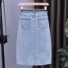 Waisted Denim Skirt Womens Autumn Midlength Temperament