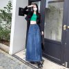 Waisted Denim Skirt for Women Autumn Midlength Them Look Slim and pearshaped Long