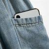 Vintage High Waist Casual Denim Skirts Women Single-Breasted Basic A-Line Long Skirts