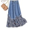Denim ​​ Skirt in Summer, Casual and Waisted ice Silk