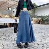 Waisted Denim Skirt for Women Autumn Midlength Them Look Slim and pearshaped Long